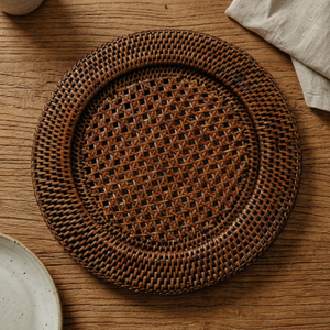 Hot Trend Eco-friendly Natural Rattan Charger <b>Plate</b> Wall Decoration Round Flower Rattan Placemat Home Rattan Table <b>Mats</b> - Product Image 1