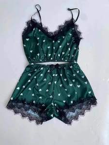 2022 नई सेक्सी पजामा सेट साटन Nightgown Pijamas महिलाओं 3pcs अंडरवियर लाउंज पहनने सेट महिलाओं प्लस आकार महिलाओं के नाइटवियर - Product Image 4