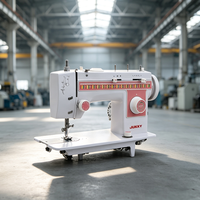 Machine à coudre domestique multi-usages JH307 avec corps en acier, fonctionnement manuel et conception à pied de transport pour la confection de vêtements