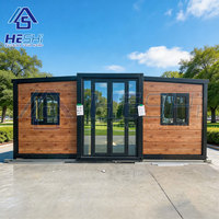 Maison conteneur préfabriquée extensible de 40 pieds et 20 pieds, conforme aux normes locales, 1, 2, 3, 4 ou 5 chambres, maison mobile de luxe, unité d'habitation complémentaire