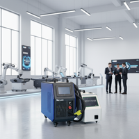 Machine de soudage au laser à fibre portative mini de haute qualité, nouvelle, 3-en-1, refroidie par air, facile à utiliser, soudage/découpe/nettoyage