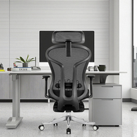 Foshan Mobilier de bureau moderne de haute qualité Chaise de bureau en maille ergonomique réglable avec repose-pieds Chaise d'ordinateur pour la maison