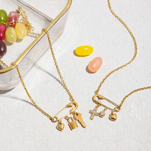 Colliers et pendentifs en acier inoxydable 316L plaqué or 14K 18K PVD, bijoux fins personnalisés avec zircon, pour femmes. - Product Image 4