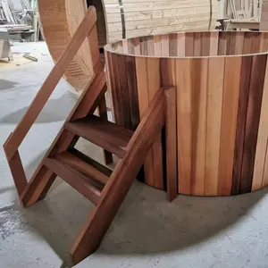 Outdoor Traditionelle Holz Nass dampf Ozon Barrel Sauna Zelt Kuppel Kapsel 2 Personen Verwendung Gebrannter Herd Hemlock Hammam Zimmer zum Verkauf