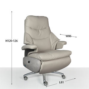 Hochwertiger Büroraum <span class=keywords><strong>Big</strong></span> <span class=keywords><strong>Boss</strong></span> Echtes Leder Modernes Design <span class=keywords><strong>Massage</strong></span> Beheizter Stahl Aluminium Executive Liegestuhl - Product Image 3