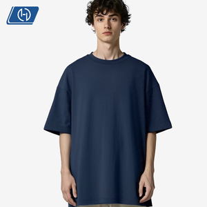 <span class=keywords><strong>T</strong></span>-shirt Oversize da Uomo 275G in Cotone Lavato Tinta Unita Tonalità Terra, Maglietta Casual Estiva Streetwear - Product Image 2