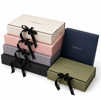 Boîte cadeau rigide de luxe avec logo personnalisé, ruban et fermeture magnétique, en papier, pour cosmétiques, parfums et accessoires