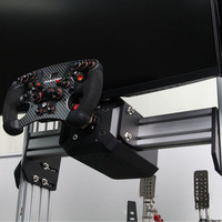 Yueshen T Slot Noir Anodisé Racing Simulator Cockpit Profil En Aluminium Support De Siège pour DD1 2 Base De Volant Sim Racing Rig