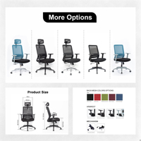 Chaise élévatrice ergonomique moderne Appui-tête réglable Chaise de bureau confortable en maille Design pour usage domestique Chaises de bureau