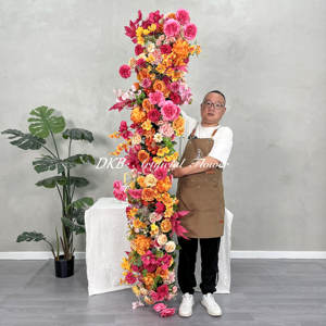 Corredores <span class=keywords><strong>de</strong></span> flores Boho personalizados <span class=keywords><strong>de</strong></span> fábrica, seda artificial <span class=keywords><strong>de</strong></span> alta calidad, 244cm, corredor <span class=keywords><strong>de</strong></span> flores FUS <span class=keywords><strong>Chia</strong></span> para arreglo floral <span class=keywords><strong>de</strong></span> boda - Product Image 1