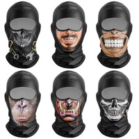 JX prix un trou mode motif animal drôle Halloween 3D imprimé Cosplay cagoule un trou masque complet