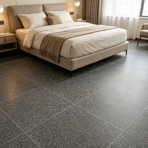 Dalle <span class=keywords><strong>de</strong></span> terrazzo noir artificiel Luxy Elegance, panneau <span class=keywords><strong>de</strong></span> pierre <span class=keywords><strong>de</strong></span> terrazzo à copeaux fins pour revêtement <span class=keywords><strong>de</strong></span> sol et <span class=keywords><strong>de</strong></span> mur commercial - Product Image 5