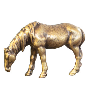 小さな真鍮の馬の置物像中国風水真鍮ミニ馬の像デスクデコレーション - Product Image 6
