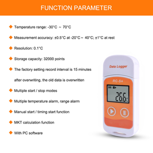 Enregistreur de données de température USB RC-5+ pour la conservation des aliments au froid, pour enregistrer et surveiller les conditions de stockage pour RC-5 - Product Image 4