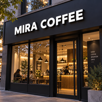Enseigne LED 3D personnalisée avec lettres 3D rétroéclairées, étanche IP65, alimentée en courant alternatif pour bars, centres commerciaux, entreprises et hôpitaux