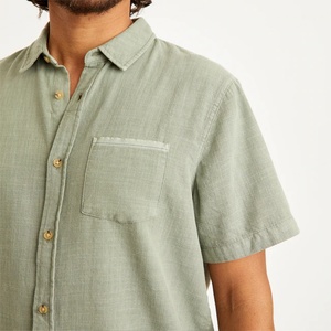 Camisas de Manga Corta para Hombre con Estampado de Rayas y Botones, Diseño Personalizado con Bolsillo en el Pecho, Camisas Casuales con Botones - Product Image 6