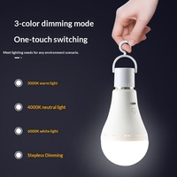 Ampoules tactiles à télécommande à trois températures de couleur réglables pour éclairage de chevet, mural, d'urgence et de camping (vente en gros)