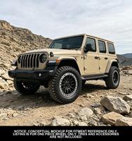 Ruedas Geruida S3-00019 18-24 para Jeep Wrangler, Personalizadas en Negro Mate con Borde Mecanizado, Diseño Multirradio Profundo, Estándar DOT, Garantía de 6 Años