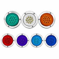Feu arrière LED rond de 4 pouces chromé, avec bandes lumineuses annulaires souples clignotantes, pour feux de positionnement, de freinage, de recul et de clignotants, pour camion, remorque, camping-car