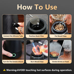 Machine à Fumée à Bulles pour Cocktails et Aliments Charge USB Infuseur Électrique de Fumée Outils de Bar pour Maison et Extérieur - Product Image 6