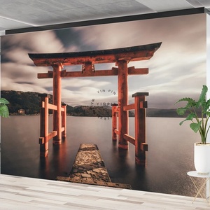 Architettura giapponese tradizionale torii muro adesivo 3d carta da parati per soggiorno - Product Image 6