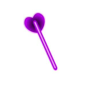 各种颜色的心形爱情荧光棒魔杖为派对恩惠装饰音乐会辉光心霓虹灯魔杖