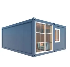 Moderne billige Luxus Fertighaus 1 2 3 4 Schlafzimmer Flat Pack Container Häuser Tragbare Fertighäuser Zwei-Bett-Zimmer mit Toilette