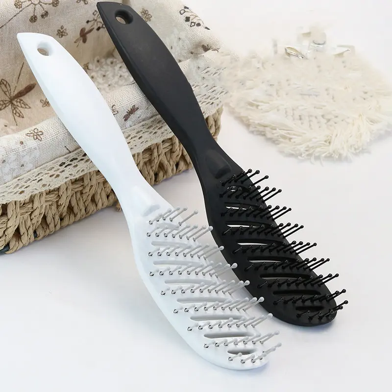 Hot Sale Curved Vent Schneller Föhn Kamm für Haars pritz öl Kopfband Nylon Pin Barber Comb