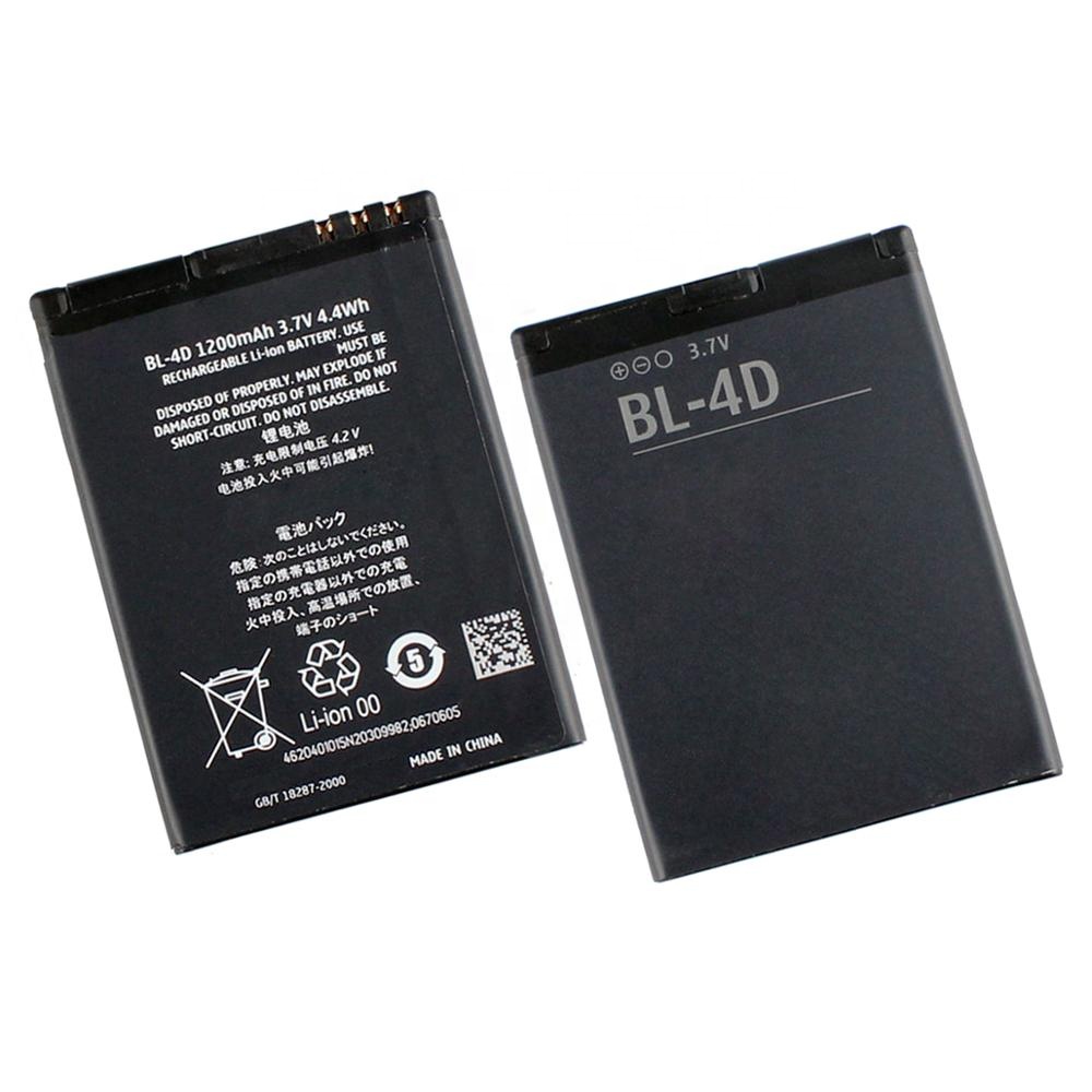 3.7v 1200mAh yüksek kapasiteli BL-4D Nokia için pil N97 mini E5 E7 N8 orijinal mobil piller