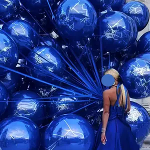 Nieuwe Aanpassen Dubbele Ballon Ontwerp Bo Bo Ballon Met Confetti En Goud Folie Big Size Clear Bobo Met Vlinder