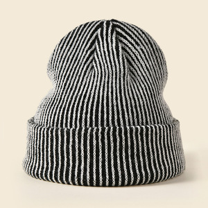Custom Logo Winter Striped Knitted <b>Hat</b> Warm <b>Knit</b> With Embroidery or Labels Travel Appropriate Print Pattern Beanie - Product Image 5