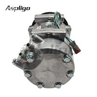 ASPLIGO CO660102 Nuevo Compresor de Aire Acondicionado Eléctrico de Alta Calidad con 1 Año de Garantía, Precio de Fábrica, 119MM 8PK 24V R134a