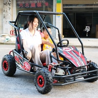Promotion Mini Kart Électrique Tout-Terrain Buggy Quad 2 Places Enfants Extérieur 48V 500W 35km/h LCD Capacité de Charge 200kg Freins Hydrauliques