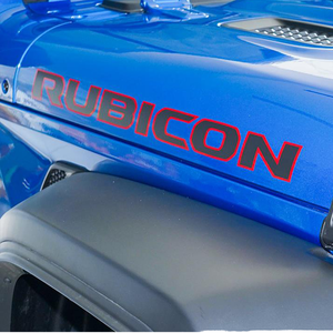 สติ๊กเกอร์ตกแต่งตัวถังรถยนต์สีน้ำเงินรุ่นหรู Rubicon สำหรับ Wrangler JL ปี 2018-2024 รุ่น JL1336 พร้อมกาว 3M4229P รับประกัน 1 ปี วัสดุ PVC ใช้ครั้งเดียว - Product Image 1
