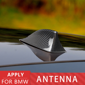 Couverture d'<span class=keywords><strong>antenne</strong></span> aileron de requin en fibre de carbone noire avec connecteur SMA pour <span class=keywords><strong>BMW</strong></span> Série 3/4 G20/G28/F30/F32/M3/M4 Garniture de toit de voiture - Product Image 1