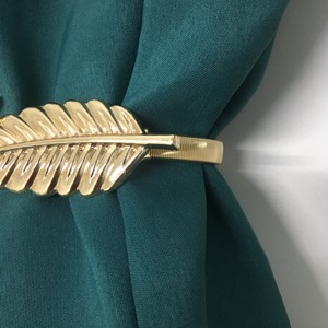 Clip de rideau mental de luxe derniers rideaux de conception de feuille de style vente <span class=keywords><strong>en</strong></span> <span class=keywords><strong>ligne</strong></span> embrasse réglable - Product Image 6