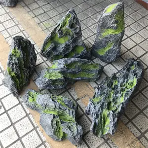 실물 크기 야외 장식 사용자 정의 유리 섬유 조각 가벼운 풍경 정원용 돌