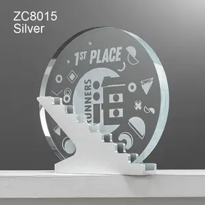 Jadevertu 2024 K9 escalera <span class=keywords><strong>de</strong></span> cristal trofeos trofeo placa <span class=keywords><strong>de</strong></span> cristal Premio paso a paso hexágono metal Premio trofeo estrella torphy - Product Image 2