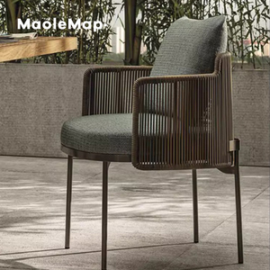 Ensemble de salon d'extérieur, jardin, hôtel, villa, canapé italien, chaises modernes pour café de <span class=keywords><strong>plage</strong></span>, hôtel, canapé modulaire de luxe, patio, meubles en rotin - Product Image 5