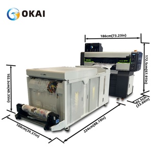 Le stampanti a getto d'inchiostro della macchina Okai 24 pollici riscaldano le magliette della pellicola per animali domestici stampa personalizzata includono 6 I3200 ugello <span class=keywords><strong>EPSON</strong></span> - Product Image 1
