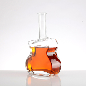 Bouteille à liqueur rectangulaire en verre à dessus arqué de 750 ml, <span class=keywords><strong>carafe</strong></span> à whisky en <span class=keywords><strong>cristal</strong></span> transparent avec bouchon en verre pour brandy, vodka, spiritueux - Product Image 5