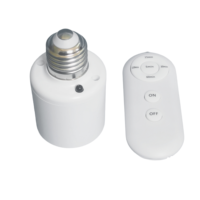 Portalámparas con Temporizador y Control Remoto, Base de Luz con Temporizador Infrarrojo Inalámbrico y Control Remoto de Encendido/Apagado