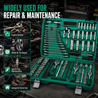 Kit d'outils de réparation automobile DIY 216 pièces, ensemble de clés à cliquet à alimentation manuelle, personnalisé OEM pour l'entretien de voitures, vélos et jardins, CR-V