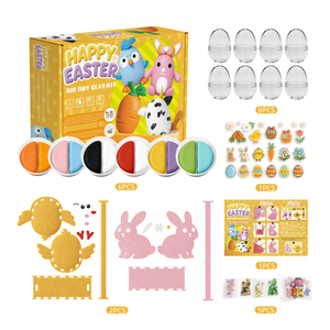 Kit de pâte à modeler super légère <span class=keywords><strong>pour</strong></span> Pâques - Non toxique, non collante, ne se décolore pas, ensemble tout-en-un <span class=keywords><strong>pour</strong></span> œufs de Pâques/panier, séchage à l'air, forme facile <span class=keywords><strong>pour</strong></span> <span class=keywords><strong>les</strong></span> enfants - Product Image 4