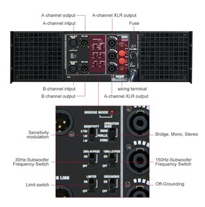 Điện amplificador 500W CA2 SOUNDSTANDARD lớp H đỉnh âm thanh CA12 CA18 CA20 CA30 500W Bass khuếch đại công suất 5000 Watt 2 kênh - Product Image 4