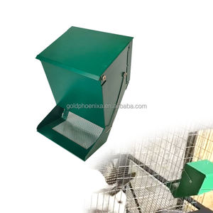 QA Offre Spéciale Mangeoires à lapins en métal galvanisé de haute qualité avec couvercle pour animaux rongeurs - Product Image 1