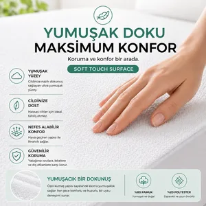 Protège-matelas imperméable en microfibre Karden Flower Soft Touch, extra silencieux, fabriqué en Turquie, vente en gros, literie d'hôtel - Product Image 2