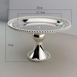 Groothandel Luxe Goedkope Prijs Bruiloftsfeest Banket Decoratie Hoge Voet Metalen Ronde Zilveren Snack <span class=keywords><strong>Dessert</strong></span> <span class=keywords><strong>Display</strong></span> Rek Cake Stand - Product Image 6