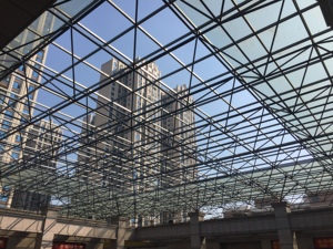 Customized Large Span Steel Space Frame Roof Structure, Conference <strong>Hall</strong> Exhibition Center Construction - Product Image 3