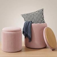 Pouf Ottoman Convertible Pliable en Velours Fait Main, Siège Multifonctionnel pour la Maison et l'Hôtel, Mobilier Contemporain